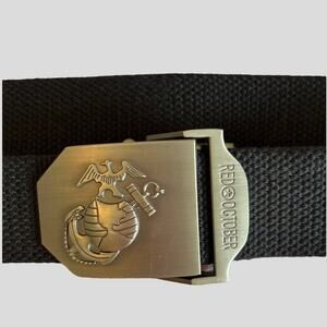 Red October military canvas and brass belt
